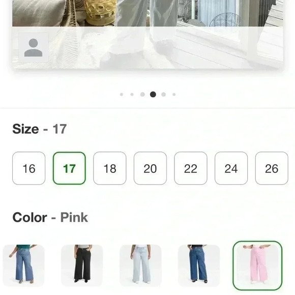 NWT AVA & VIV PINK WIDE LEG JEANS SIZE 17 - Picture 4 of 5